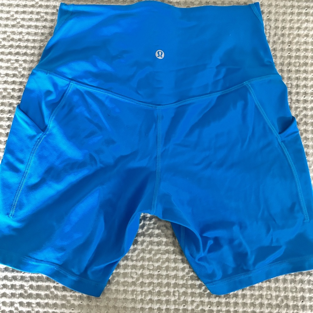 lululemon High-rise 6” Align Vibrant Blue Shorts